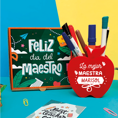 MS Regalos Personalizados | Portalapicero manzana | La mejor profesora | My Sign Lima Peru