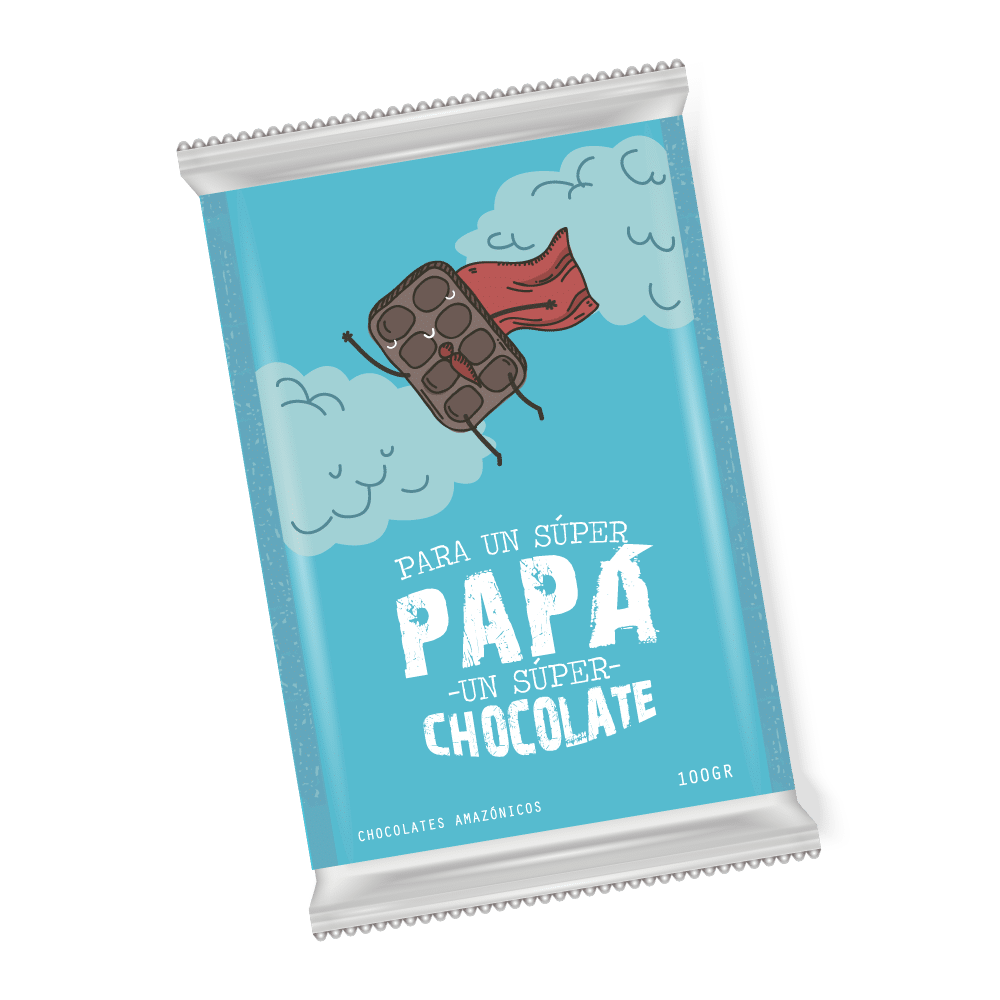 MS Regalos Personalizados | Tableta de chocolate | Super papá | My Sign Lima Peru