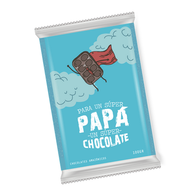 MS Regalos Personalizados | Tableta de chocolate | Super papá | My Sign Lima Peru