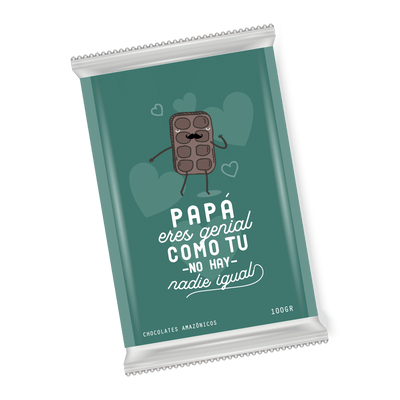 MS Regalos Personalizados | Tableta de chocolate | Papá como tú ninguno | My Sign Lima Peru