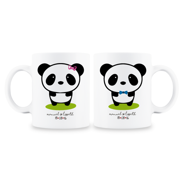 MS Regalos Personalizados | Tazas pareja personalizadas | Panda 02 | My Sign Lima Peru