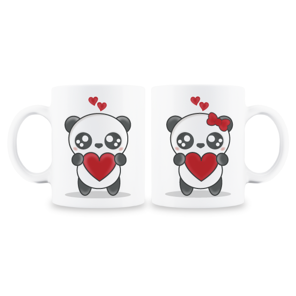 MS Regalos Personalizados | Tazas pareja personalizadas | Panda 03 | My Sign Lima Peru