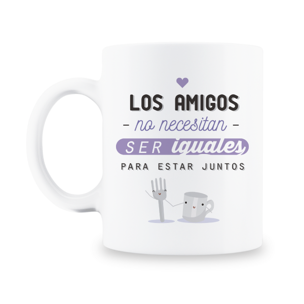 MS Regalos Personalizados | Taza personalizada | Los amigos no necesitan ser iguales | My Sign Lima Peru