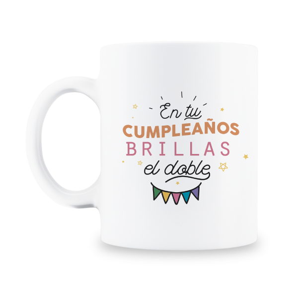 MS Regalos Personalizados | Taza personalizada | En tu cumpleaños brillas el doble | My Sign Lima Peru