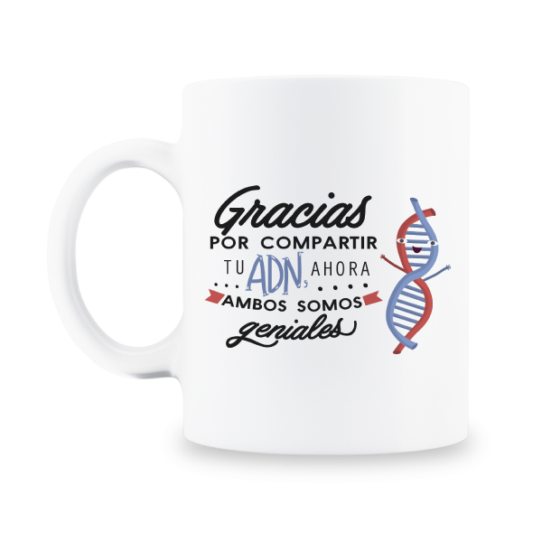 MS Regalos Personalizados | Taza personalizada | Gracias por compartir tu adn | My Sign Lima Peru