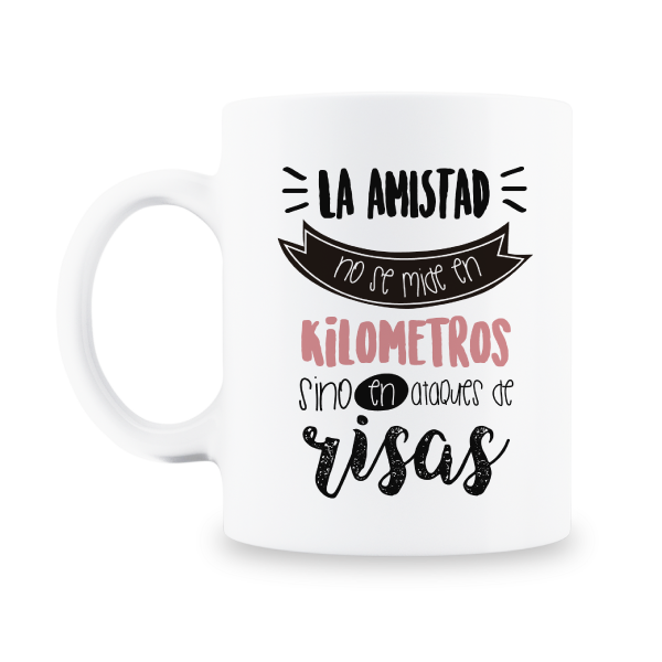 MS Regalos Personalizados | Taza personalizada | La amistad no se mide en kilómetros | My Sign Lima Peru