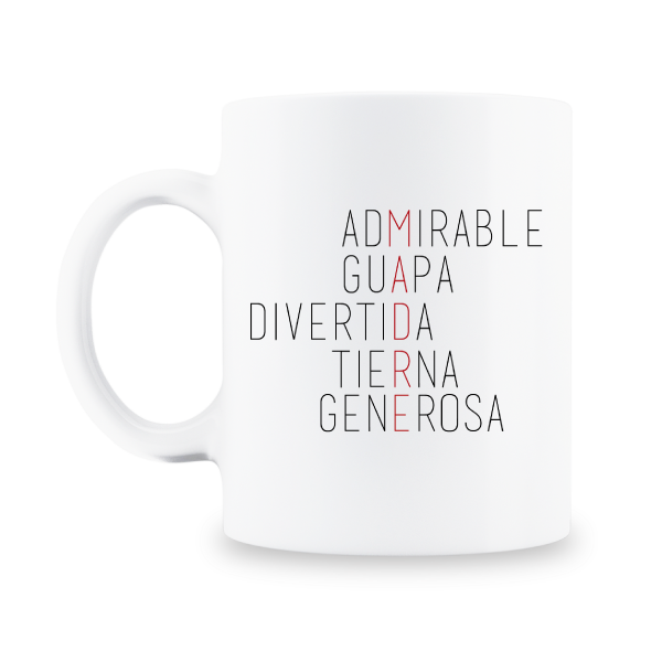 MS Regalos Personalizados | Taza personalizada | Mamá acróstico | My Sign Lima Peru