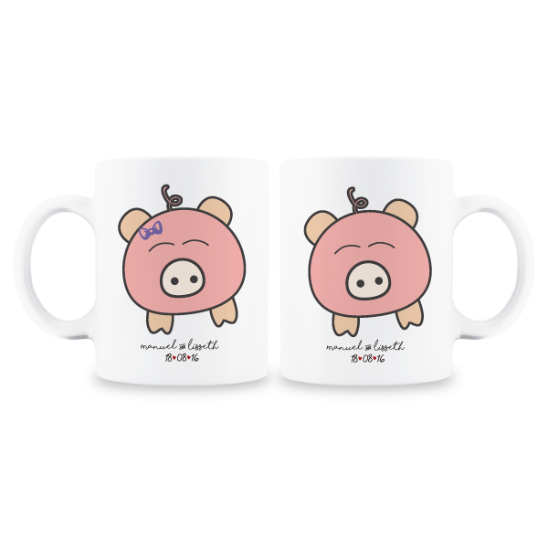 MS Regalos Personalizados | Tazas pareja personalizadas | Chanchitos 02 | My Sign Lima Peru