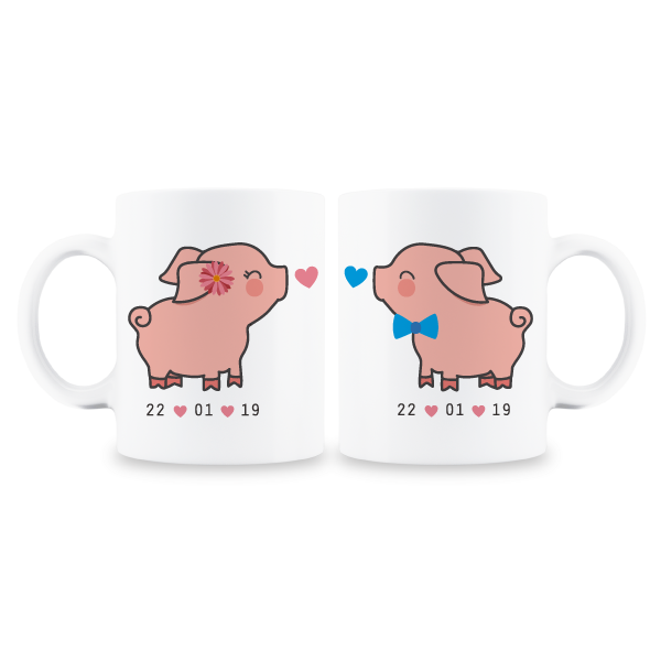 MS Regalos Personalizados | Tazas pareja personalizadas | Chanchitos | My Sign Lima Peru