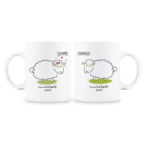 MS Regalos Personalizados | Tazas pareja personalizadas | Ovejas | My Sign Lima Peru