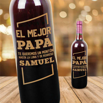 MS Regalos Personalizados | Vino Personalizado | El mejor papá | My Sign Lima Peru