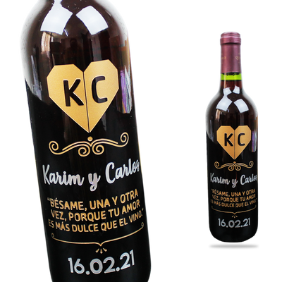 MS Regalos Personalizados | Vino Personalizado | Aniversario 08 | My Sign Lima Peru