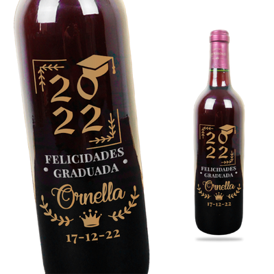 MS Regalos Personalizados | Vino Personalizado | Felicidades Graduada | My Sign Lima Peru