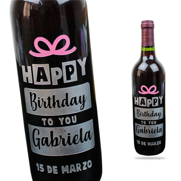 MS Regalos Personalizados | Vino Personalizado | Happy Birthday | My Sign Lima Peru