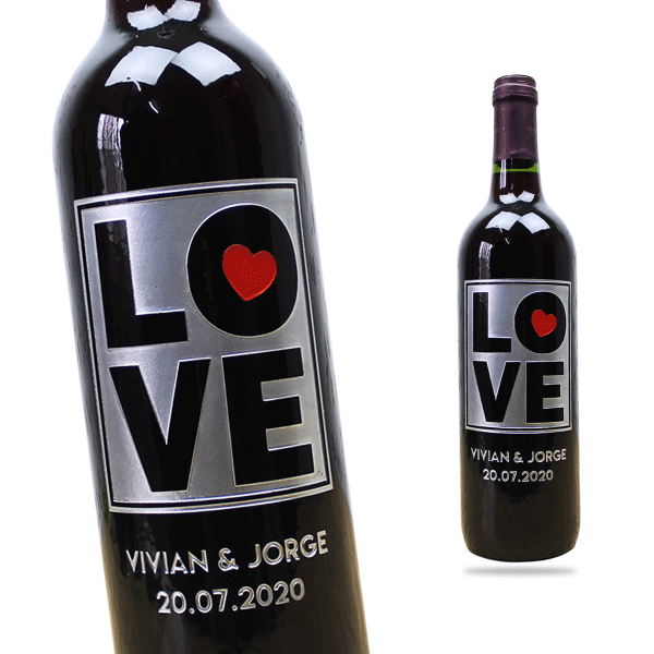 MS Regalos Personalizados | Vino Personalizado | Love 01 | My Sign Lima Peru
