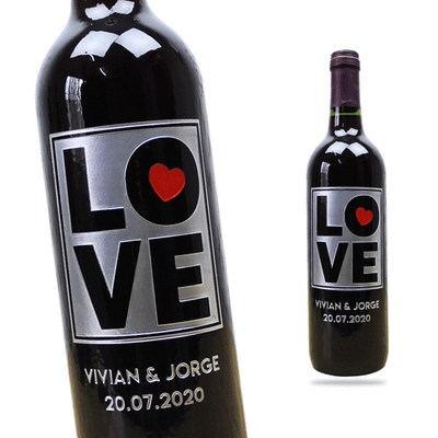 MS Regalos Personalizados | Vino Personalizado | Love 01 | My Sign Lima Peru