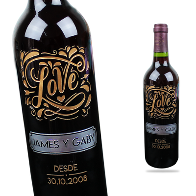MS Regalos Personalizados | Vino Personalizado | Love 02 | My Sign Lima Peru