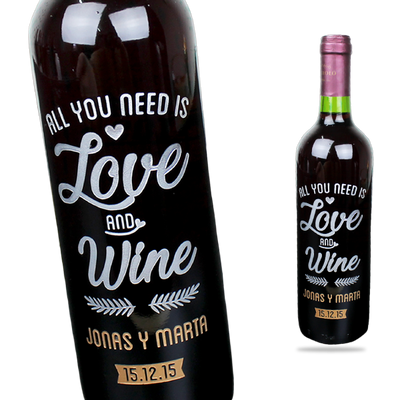 MS Regalos Personalizados | Vino Personalizado | Love and Wine | My Sign Lima Peru