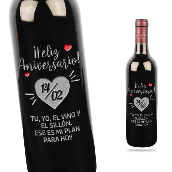 MS Regalos Personalizados | Vino Personalizado | Aniversario 05 | My Sign Lima Peru