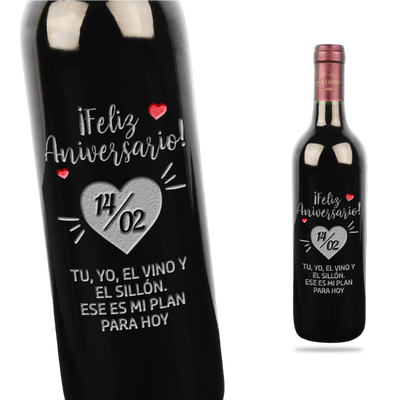 MS Regalos Personalizados | Vino Personalizado | Aniversario 05 | My Sign Lima Peru