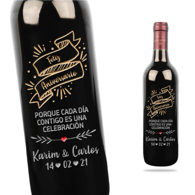 MS Regalos Personalizados | Vino Personalizado | Aniversario 04 | My Sign Lima Peru