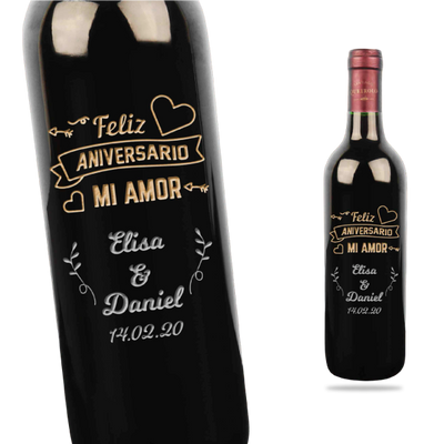 MS Regalos Personalizados | Vino Personalizado | Aniversario 02 | My Sign Lima Peru