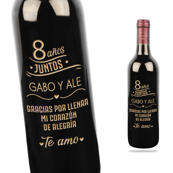 MS Regalos Personalizados | Vino Personalizado | Aniversario 01 | My Sign Lima Peru