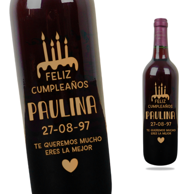 MS Regalos Personalizados | Vino Personalizado | Feliz Cumpleaños | My Sign Lima Peru