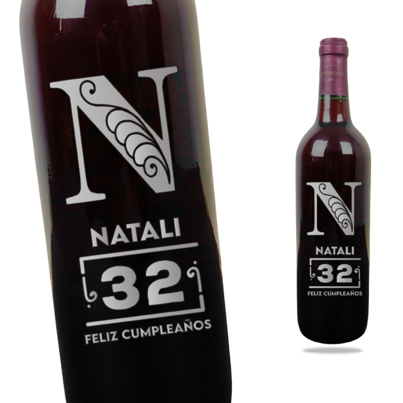 MS Regalos Personalizados | Vino personalizado | Cumpleaños Letra | My Sign Lima Peru