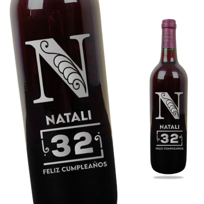 MS Regalos Personalizados | Vino personalizado | Cumpleaños Letra | My Sign Lima Peru