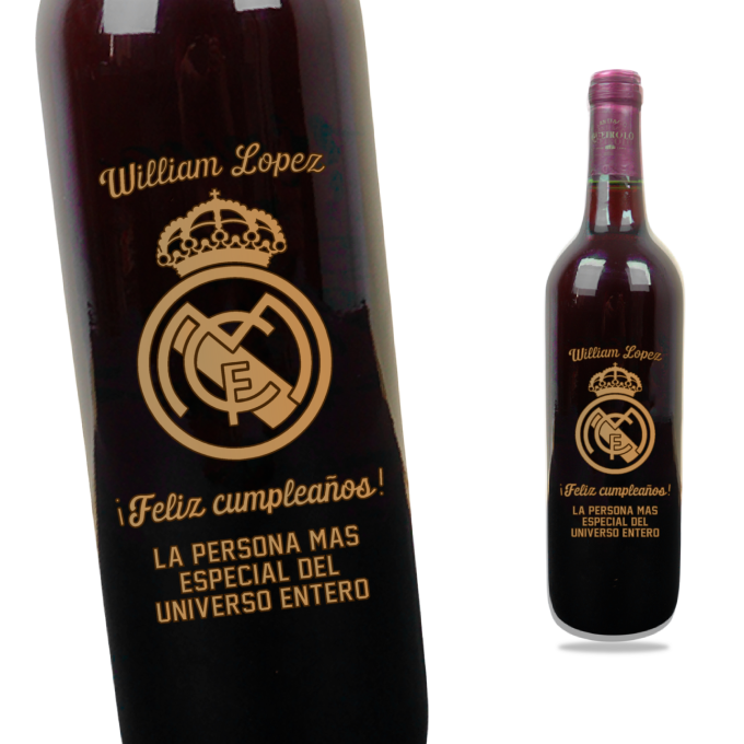 MS Regalos Personalizados | Vino Personalizado | Real Madrid | My Sign Lima Peru
