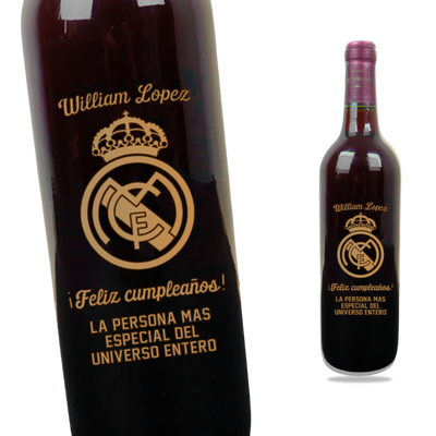 MS Regalos Personalizados | Vino Personalizado | Real Madrid | My Sign Lima Peru
