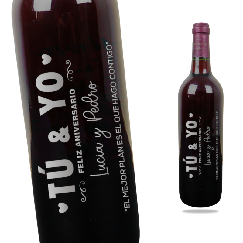 MS Regalos Personalizados | Vino Personalizado | Tú y Yo | My Sign Lima Peru