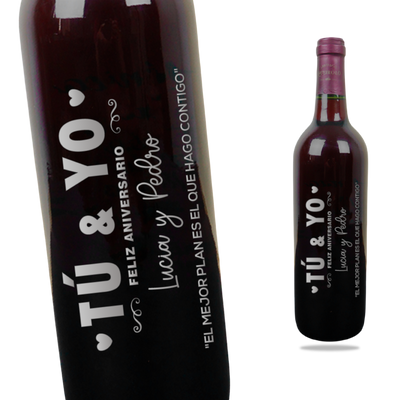 MS Regalos Personalizados | Vino Personalizado | Tú y Yo | My Sign Lima Peru