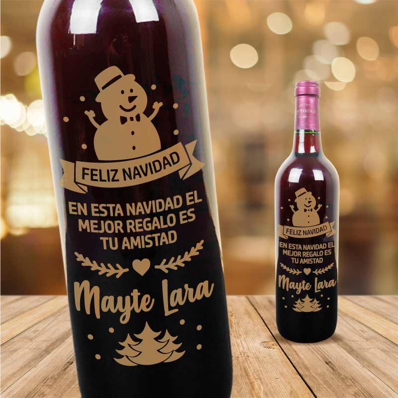 MS Regalos Personalizados | Vino Personalizado | Navidad 02 | My Sign Lima Peru
