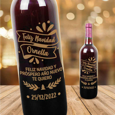 MS Regalos Personalizados | Vino Personalizado | Navidad 05 | My Sign Lima Peru