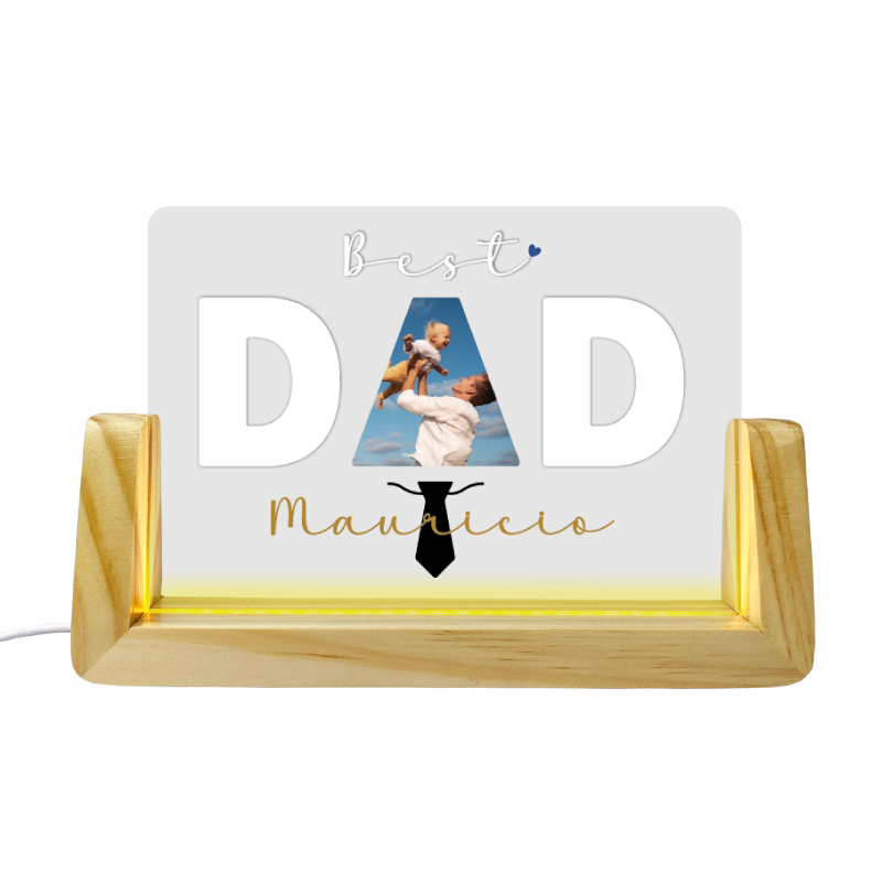 MS Regalos Personalizados | Cuadro de Luz – Best Dad | My Sign Lima Peru