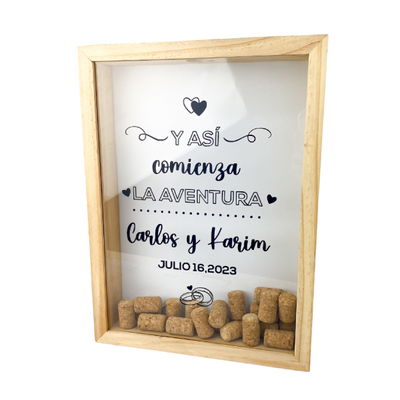 MS Regalos Personalizados | Alcancía de Corchos | Así comienza la aventura | My Sign Lima Peru