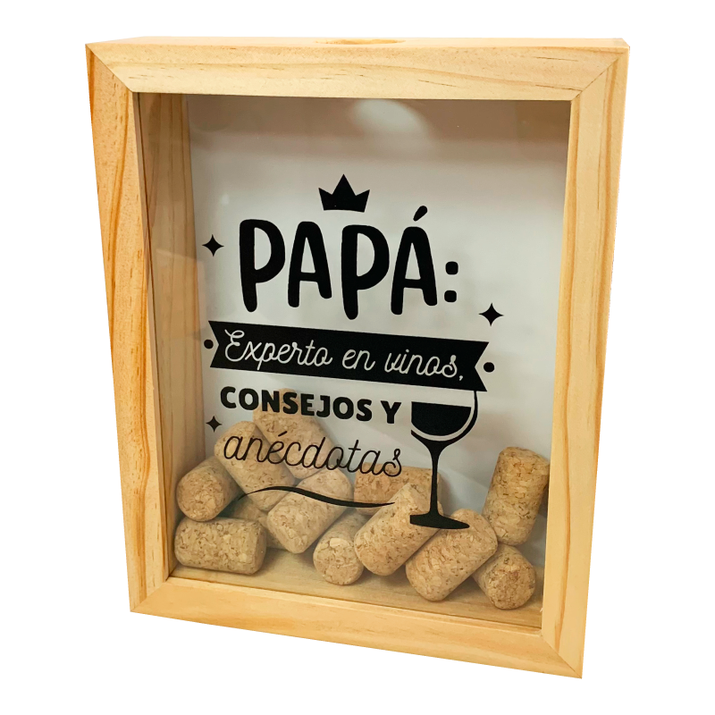 MS Regalos Personalizados | Alcancía de corchos | Papá experto | My Sign Lima Peru