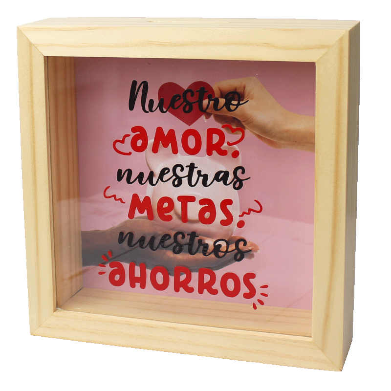 MS Regalos Personalizados | Alcancía Personalizada | Nuestro amor, nuestras metas | My Sign Lima Peru
