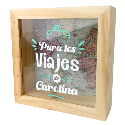 MS Regalos Personalizados | Alcancía personalizada | Para los viajes de Carolina | My Sign Lima Peru