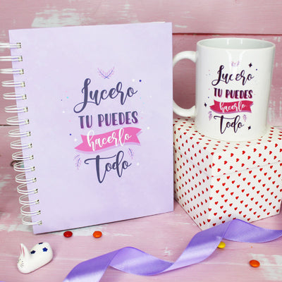 MS Regalos Personalizados | Block personalizado + Taza | Tu puedes hacerlo | My Sign Lima Peru