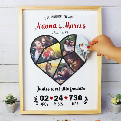 MS Regalos Personalizados | Cuadro en Piezas | Corazón 2 | My Sign Lima Peru