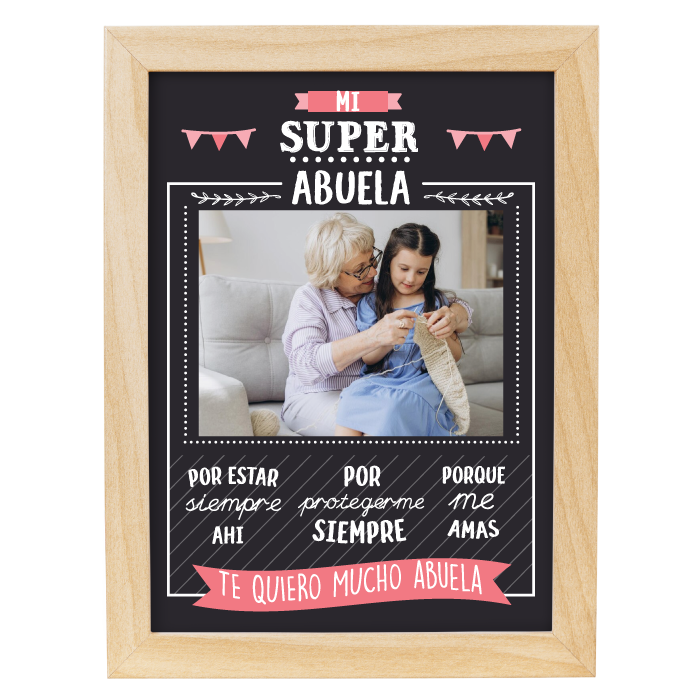 MS Regalos Personalizados | Cuadro Personalizado l Super abuela 01 | My Sign Lima Peru