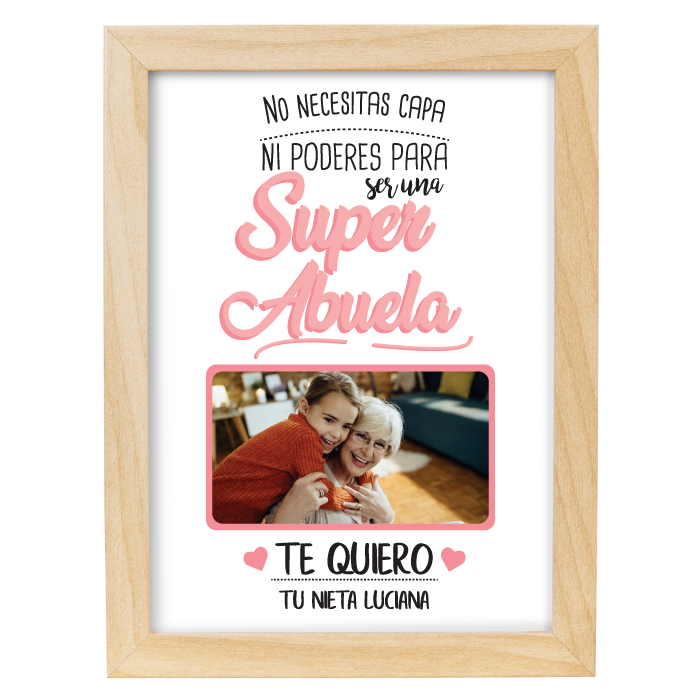 MS Regalos Personalizados | Cuadro Personalizado l Super abuela 02 | My Sign Lima Peru
