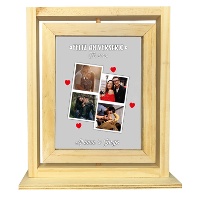 MS Regalos Personalizados | Cuadro Giratorio | Feliz Aniversario | My Sign Lima Peru