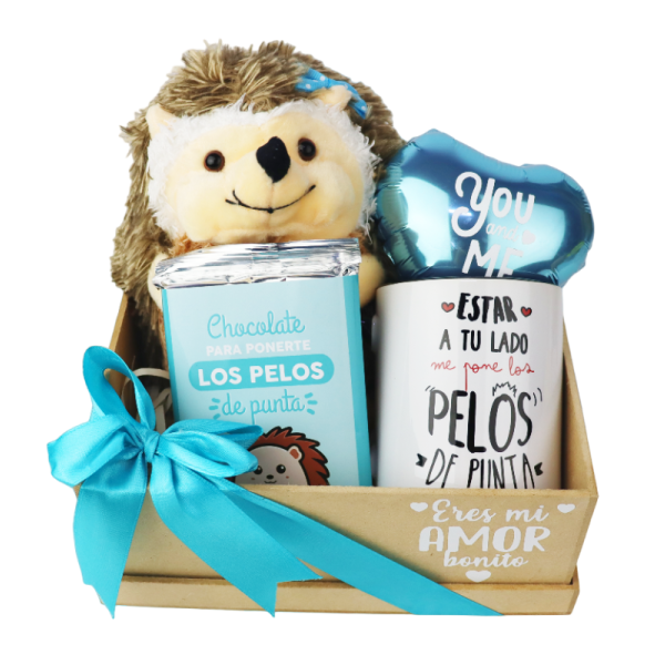 MS Regalos Personalizados | Gift Box | Erizo Estar a tu lado | My Sign Lima Peru