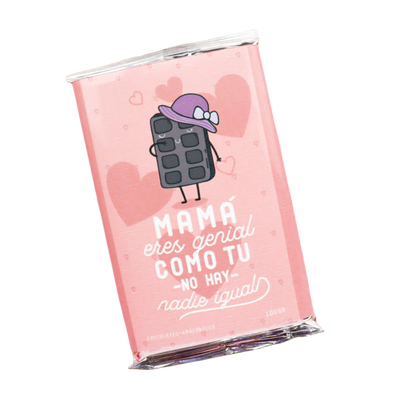 MS Regalos Personalizados | Tableta de chocolate | Mamá eres genial como tu no hay nadie igual | My Sign Lima Peru