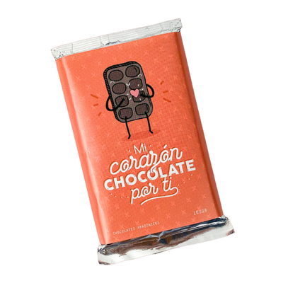 MS Regalos Personalizados | Tableta de chocolate | Mi corazón chocolate por ti | My Sign Lima Peru