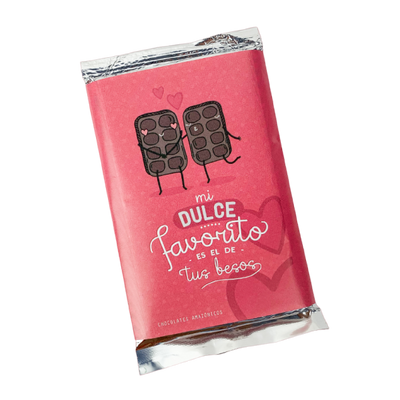 MS Regalos Personalizados | Tableta de chocolate | Mi dulce favorito es el de tus besos | My Sign Lima Peru